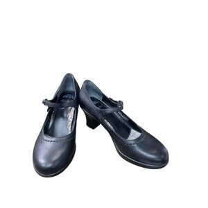 Dansko Womens Black leather 3" block Heels Dress shoes Size 41/10.5 SKU 9066